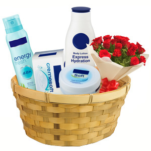 (004) Extraordinary Women's skin care gift basket.