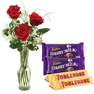 (20) Flowers W/ Red Rose