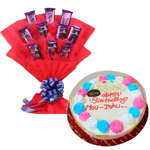 Chocolate bouquet W/ Cake