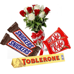 Chocolate W/ Mix Roses