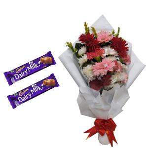 Flowers Bouquet W/ Chocolate
