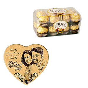 (0007) Wooden Frame & Ferrero Treat
