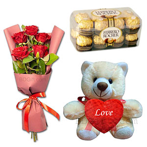 Choco Rose Bear Bundle