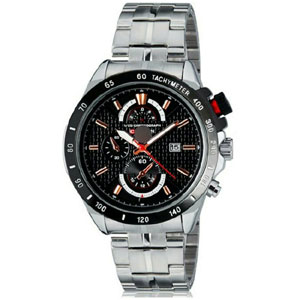 Black & silver combination watch